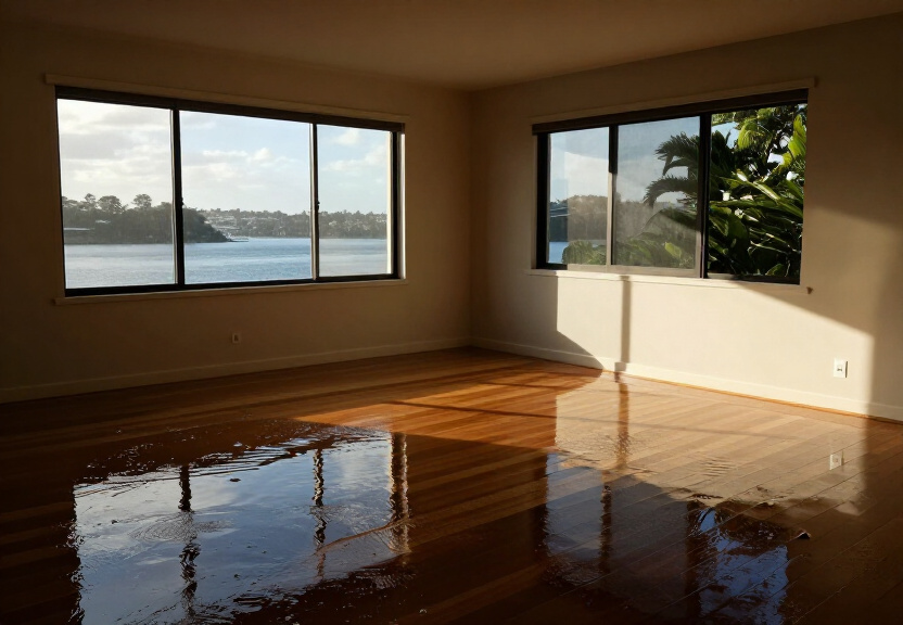 Water-damaged ceiling in Edensor Park home before drying